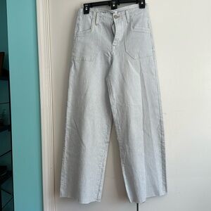 Kensie "Vintage Luxe"‎ High-Rise Wide-Leg Jeans | Blue & White Striped | 2/26